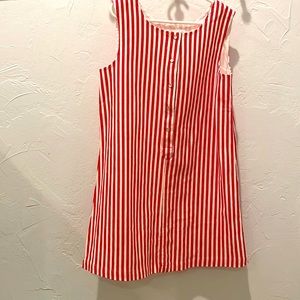 Sovereign Code red striped dress girls sz 8